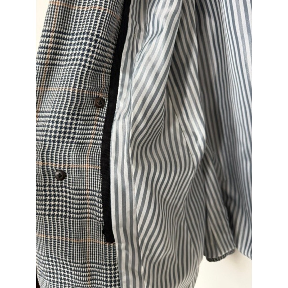 Veronica Beard Miller Dickey Blazer | Grey & Navy Glenplaid | RARE Size 18 - Picture 6 of 14